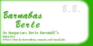 barnabas berle business card